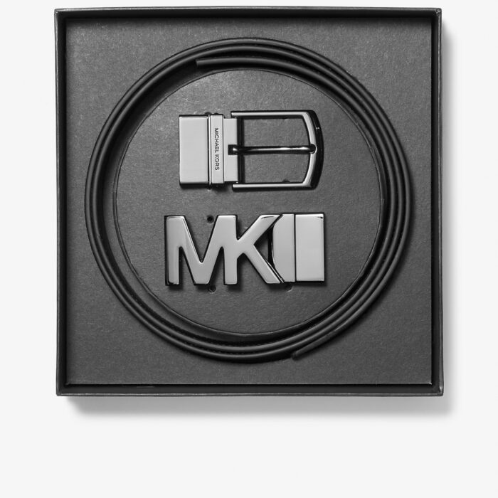 Michael Kors Boxed 4-In-1 Belt Set in Signature Black/ Brown