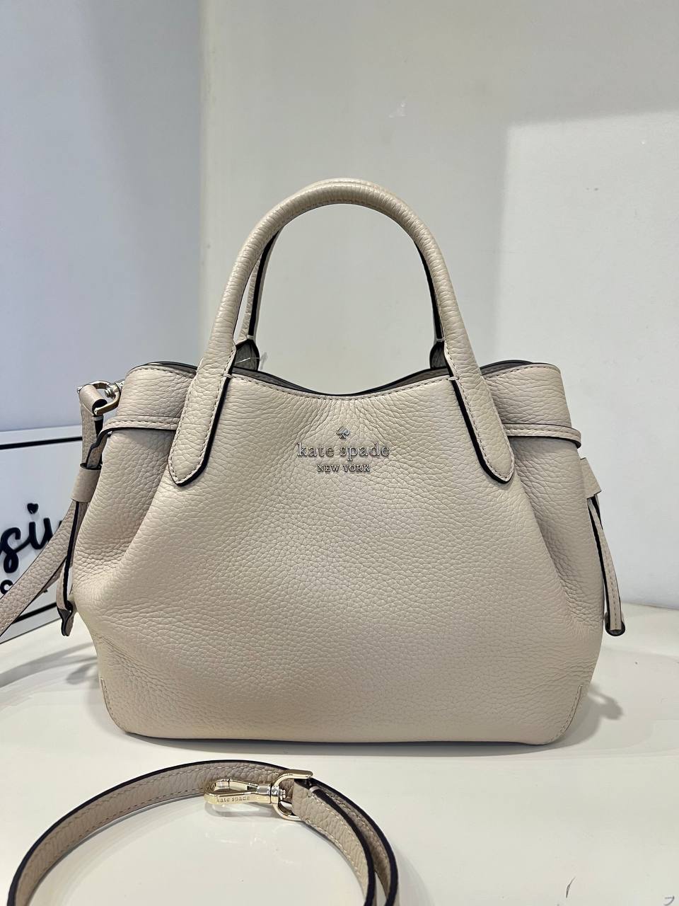 Kate Spade Small Dumpling Satchel in Light Sand