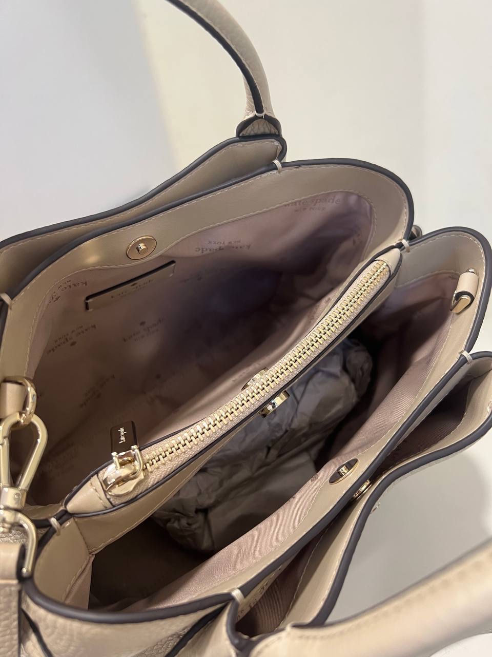 Kate Spade Small Dumpling Satchel in Light Sand - Image 3