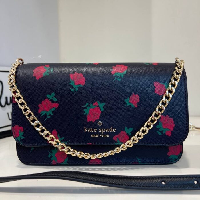 Kate Spade Madison Small Flap Crossbody with Ditsy Rose Toss Prints