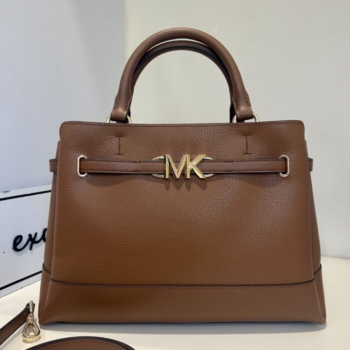 Michael Kors Reed Large Belted Satchel in Luggage