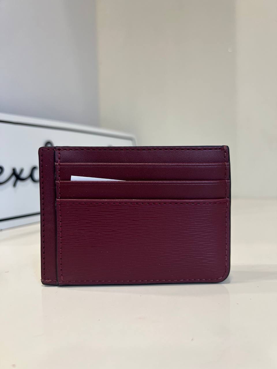 Michael Kors Cooper Slim Card Wallet in Dark Cherry - Image 3