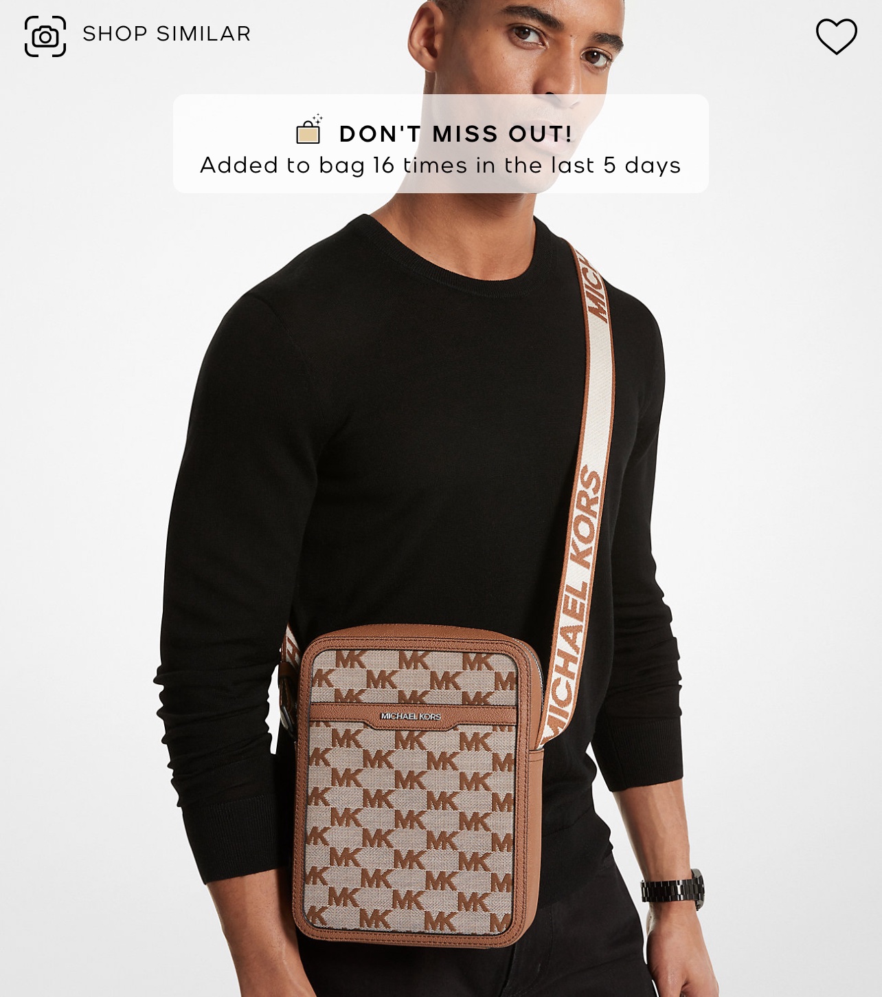 Michael Kors Cooper Logo Jacquard Flight Bag in Luggage - Image 3