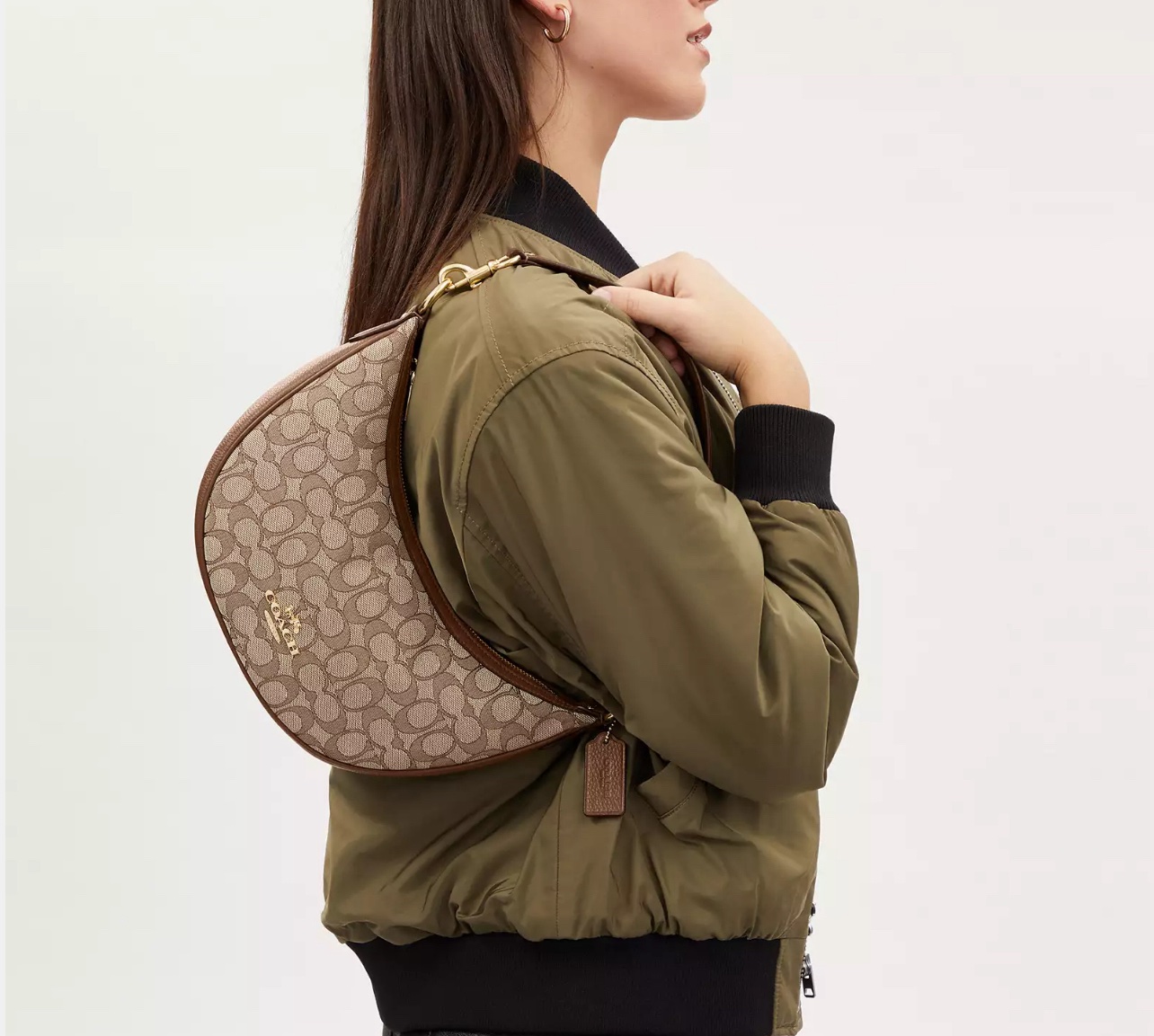 Coach Aria Shoulder Bag In Signature Jacquard - Image 5