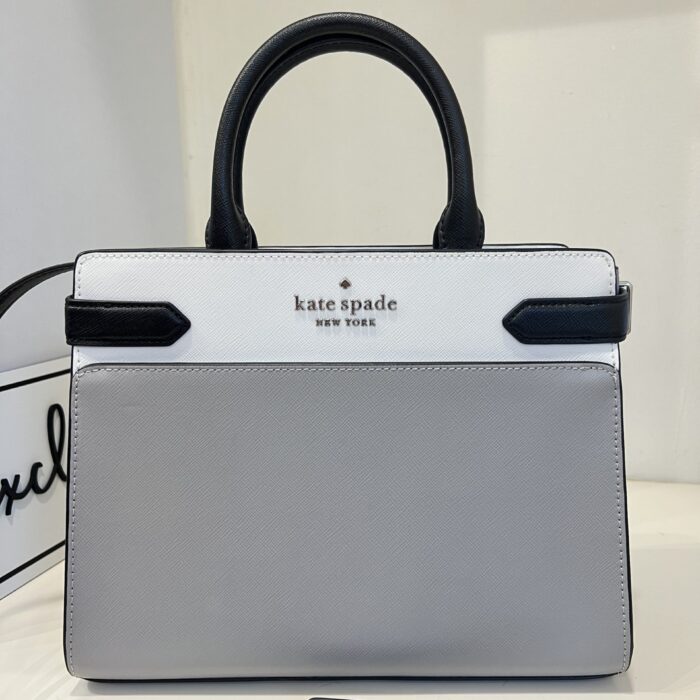 Kate Spade Staci Medium Satchel in Colorblock Nimbus Grey
