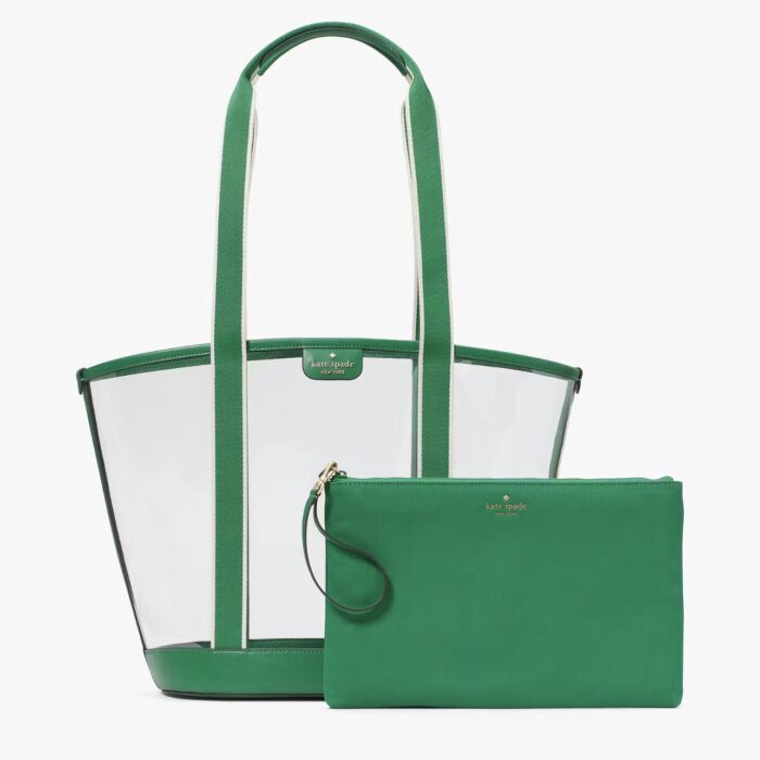 Kate Spade Clare See Through Tote in Green Bean