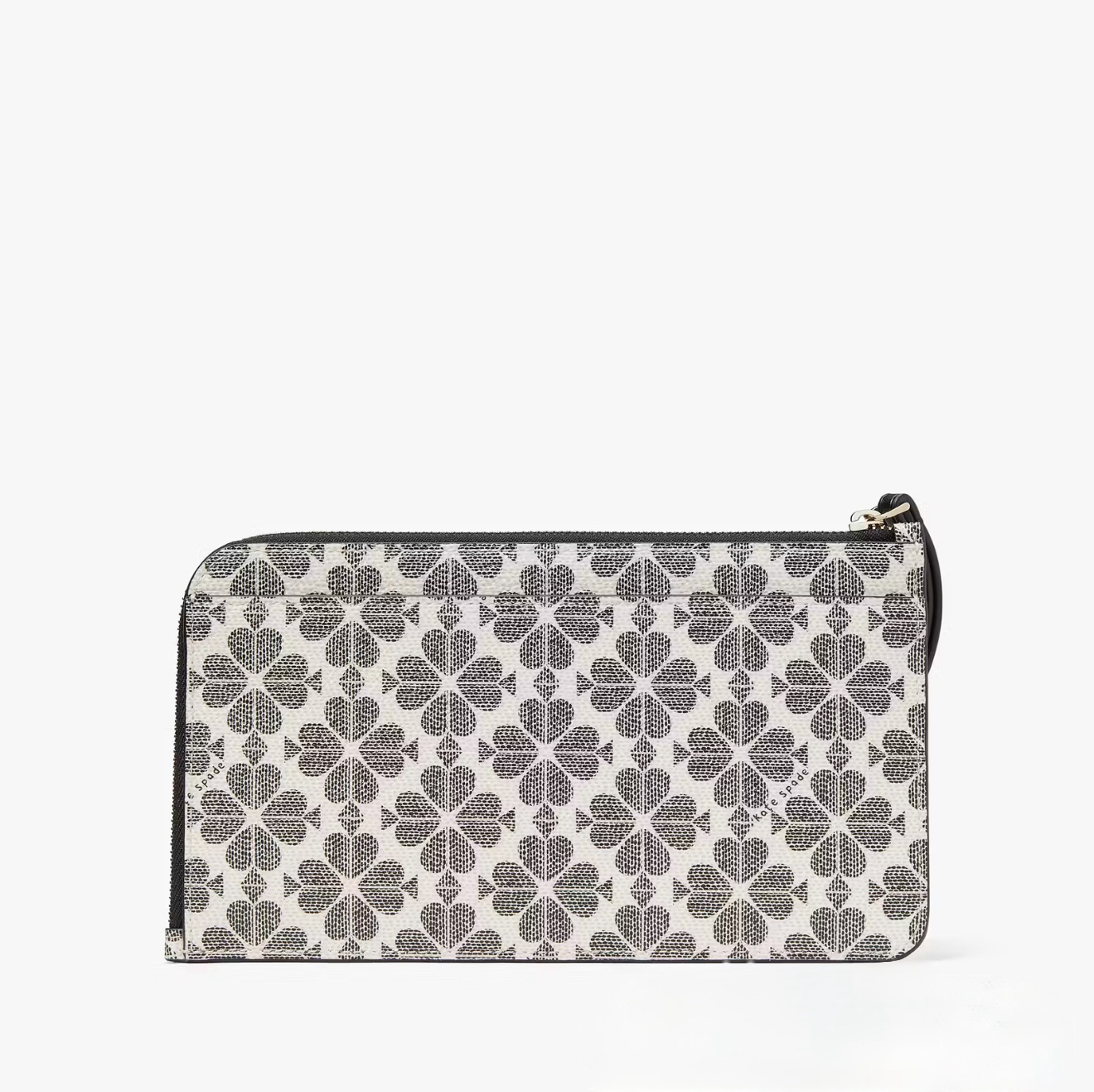 Kate Spade Lucy Spade Flower Medium L-zip Wristlet in Black - Image 2