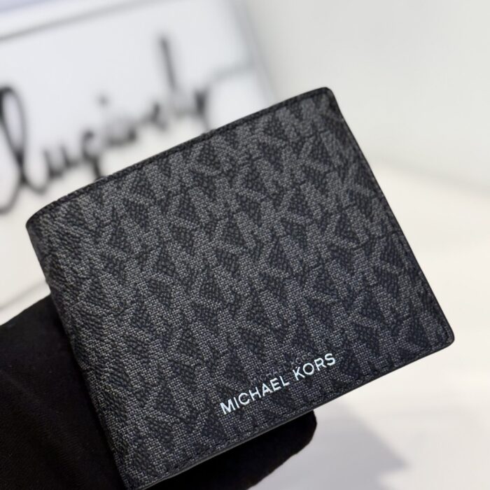 Michael Kors Cooper Billfold With Passcase Wallet in Signature Black