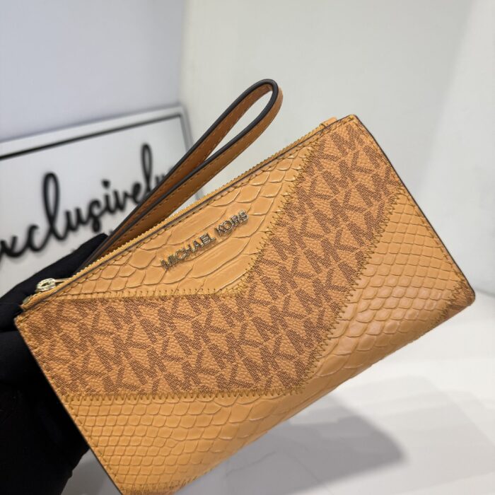 Michael Kors Jet Set Travel Large Double Zip Wristlet in Cider Multi