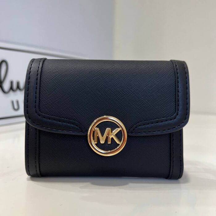 Michael Kors Leida Medium Bifold Wallet in Black
