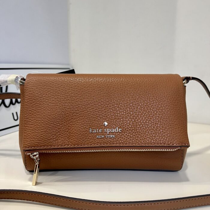 Kate Spade Leila Mini Zip Crossbody in Warm Gingerbread