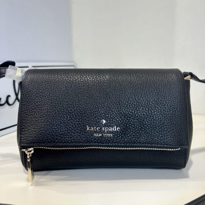 Kate Spade Leila Mini Zip Crossbody in Black