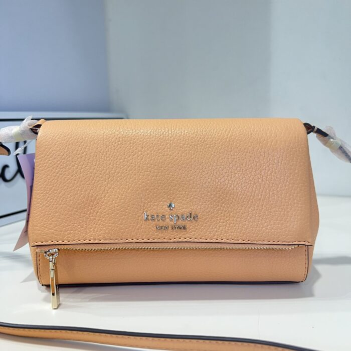 Kate Spade Leila Mini Zip Crossbody in Orange Cream