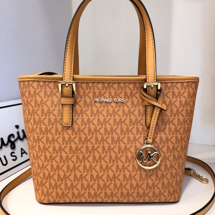 Michael Kors Jet Set Travel XS Carryall Tote in Signature Cider
