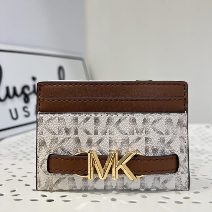 Michael Kors Reed Large Card Holder in Signature Vanilla