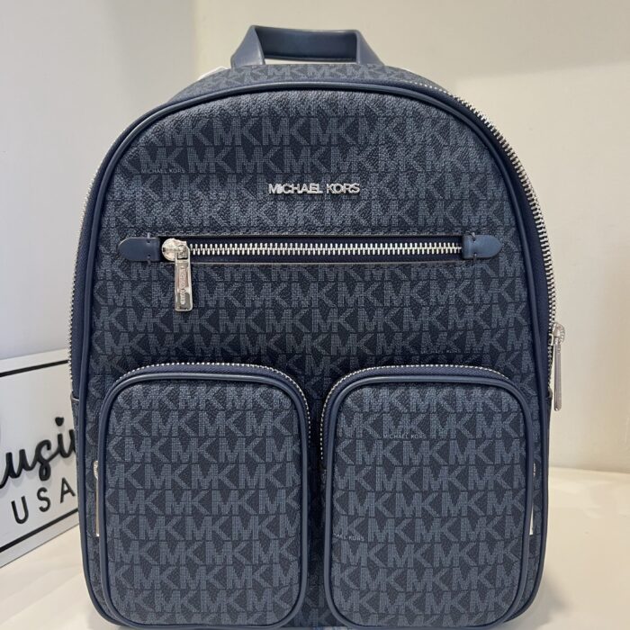 Michael Kors Jet Set Item Medium Pocket Backpack in Signature Admiral