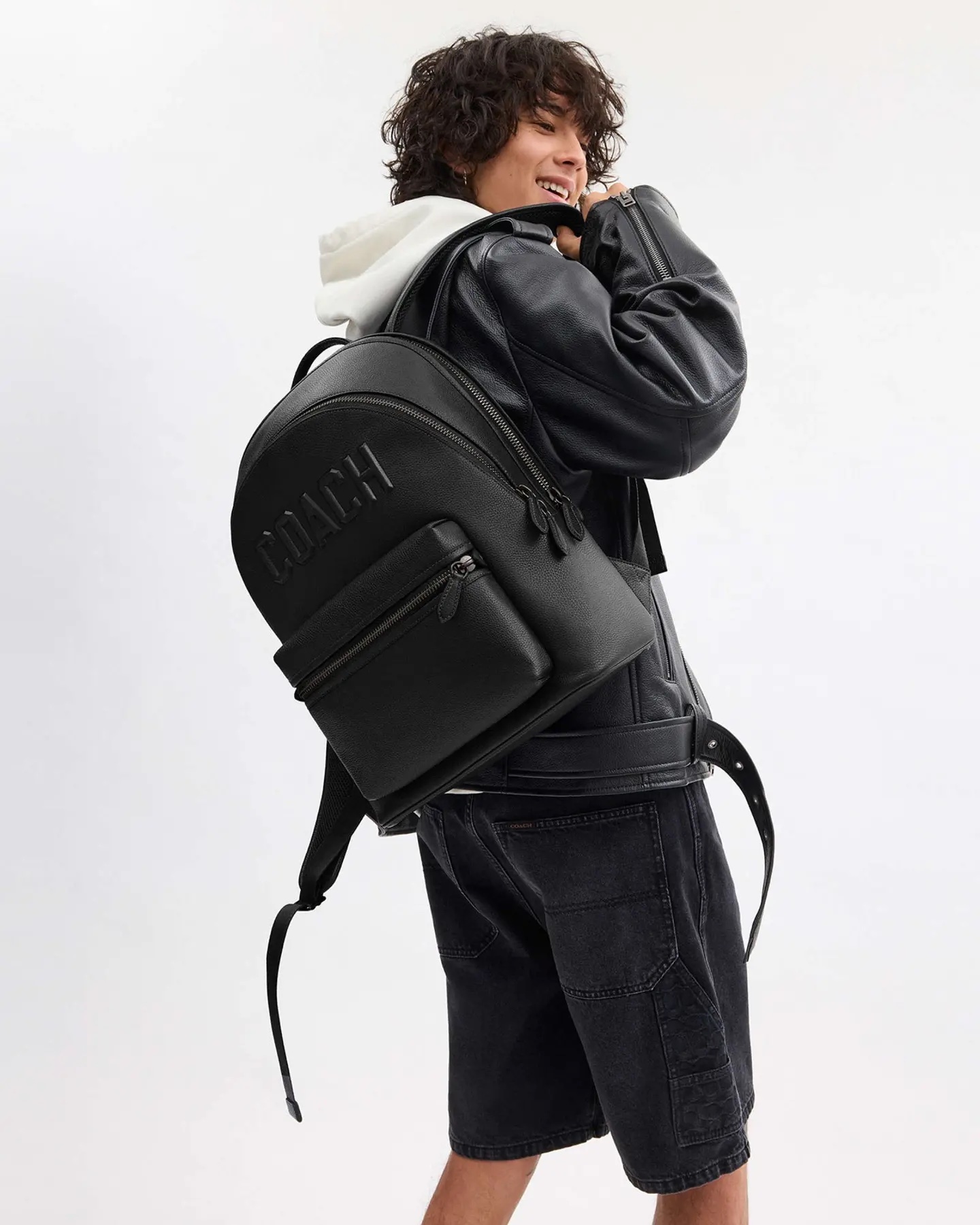 Coach Charter Backpack With Coach Graphic in Black (Retail Collection) - Image 6