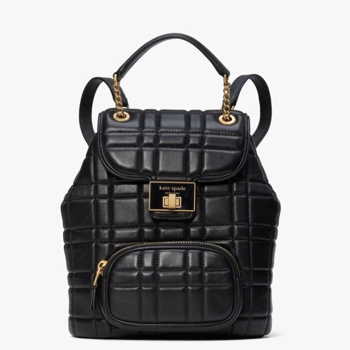 Kate Spade Evelyn Quilted Small Backpack in Black (Retail Collection)