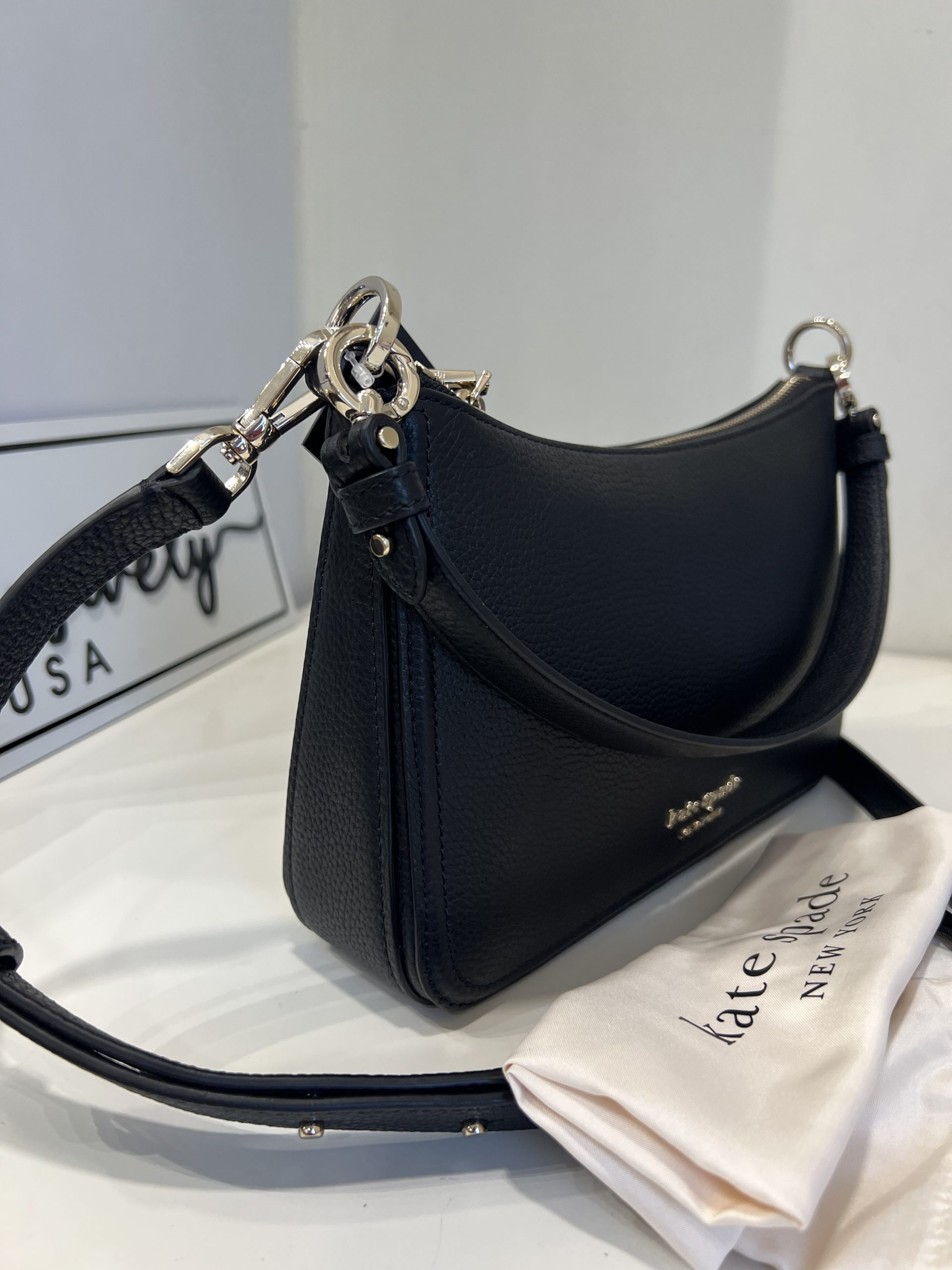 Kate Spade Hudson Medium Convertible Crossbody in Black (Retail) - Image 2