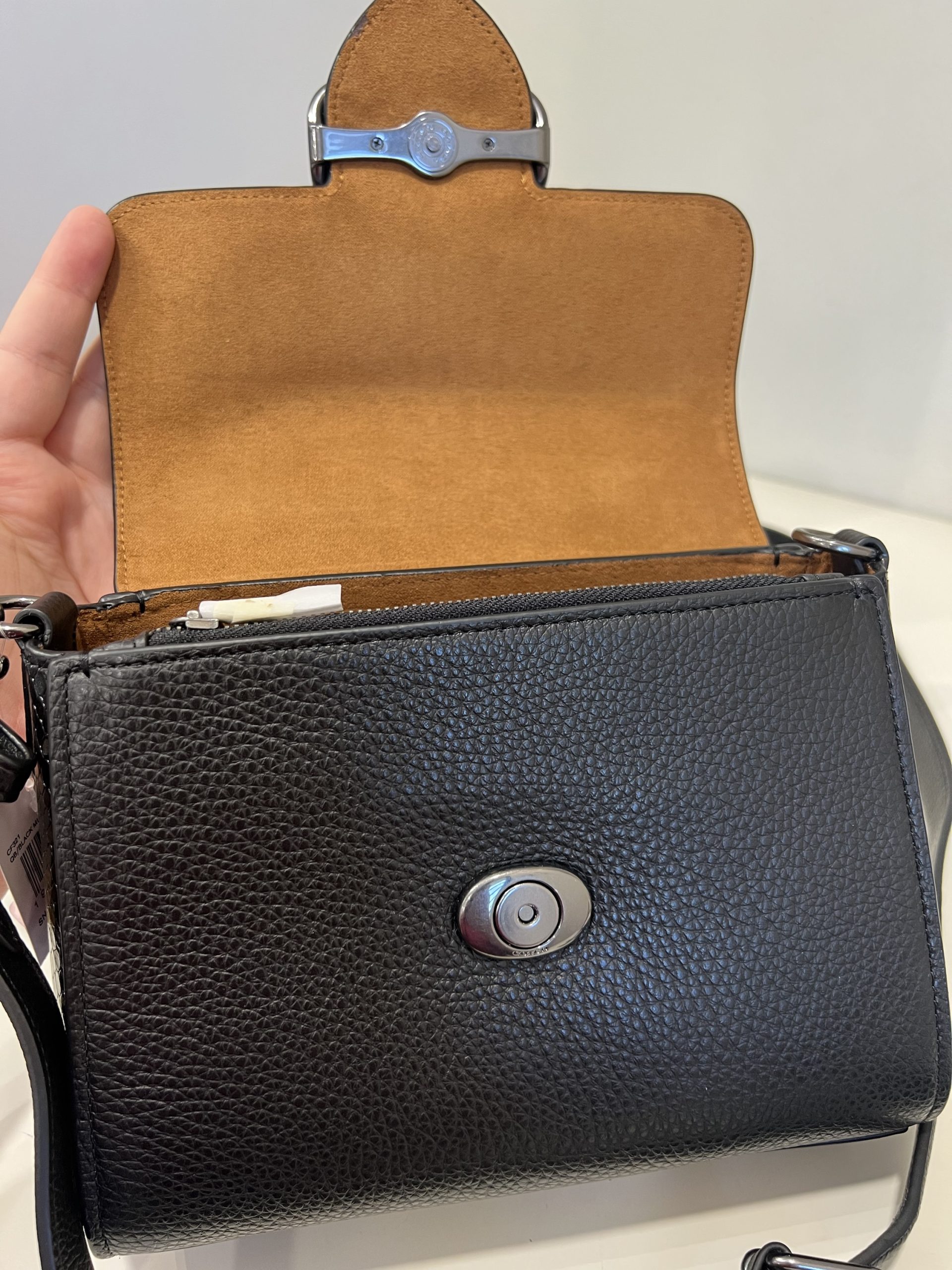 Coach Morgan Top Handle Satchel in Black - Image 3