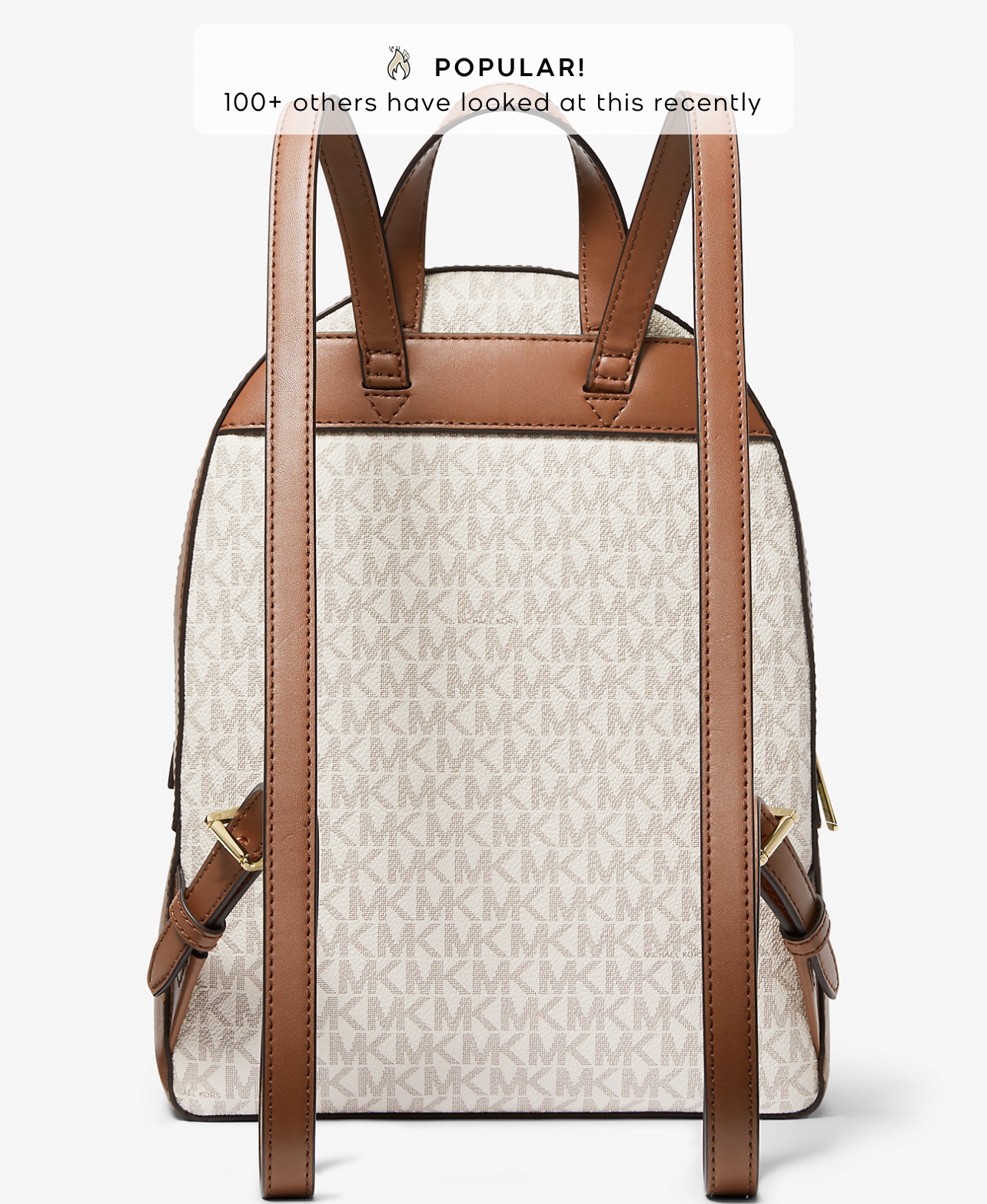 Michael Kors Jaycee Medium Backpack in Signature Vanilla - Image 3