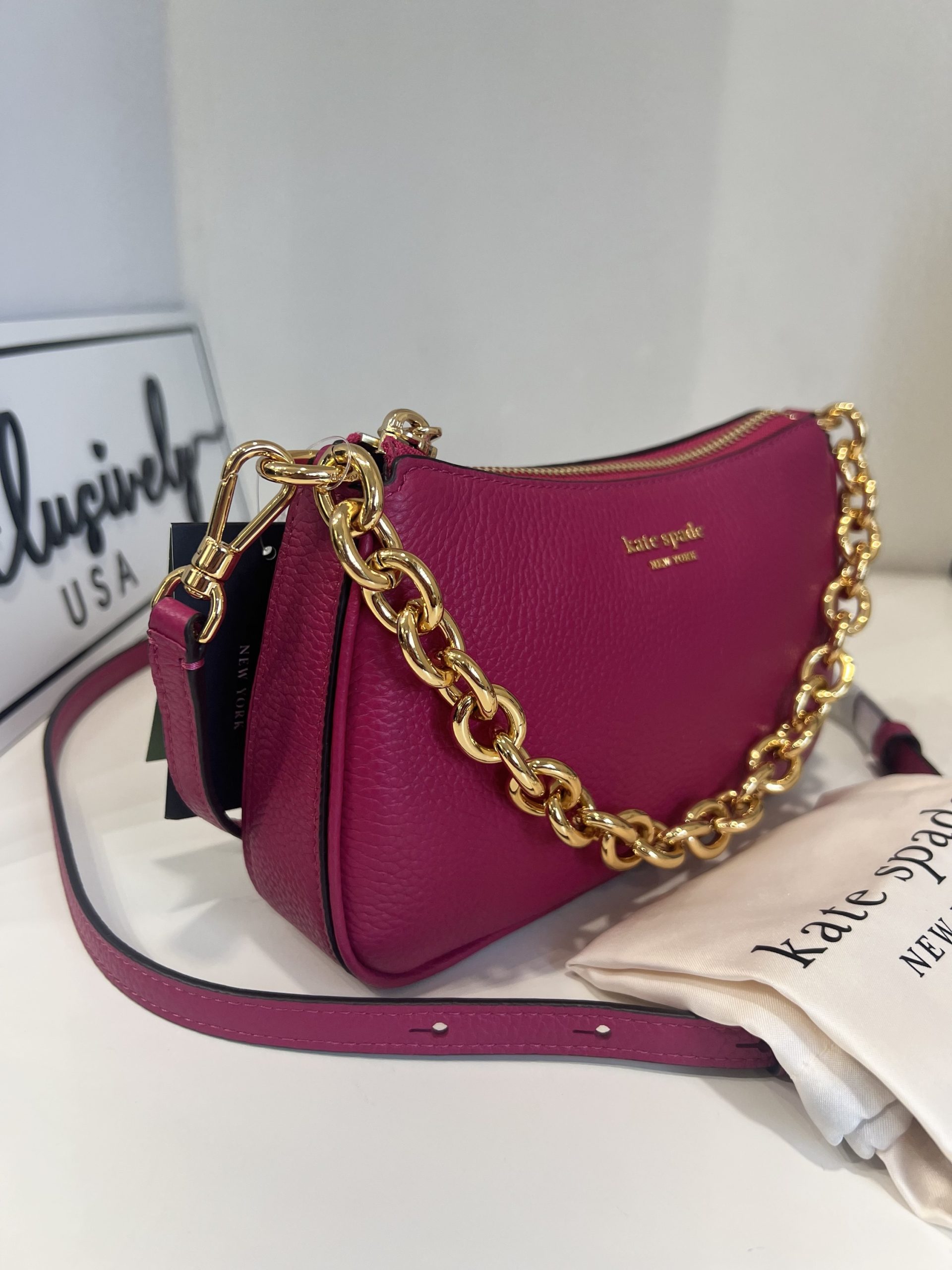 Kate Spade Jolie Small Convertible Crossbody in Renaissance Rose (Retail) - Image 2