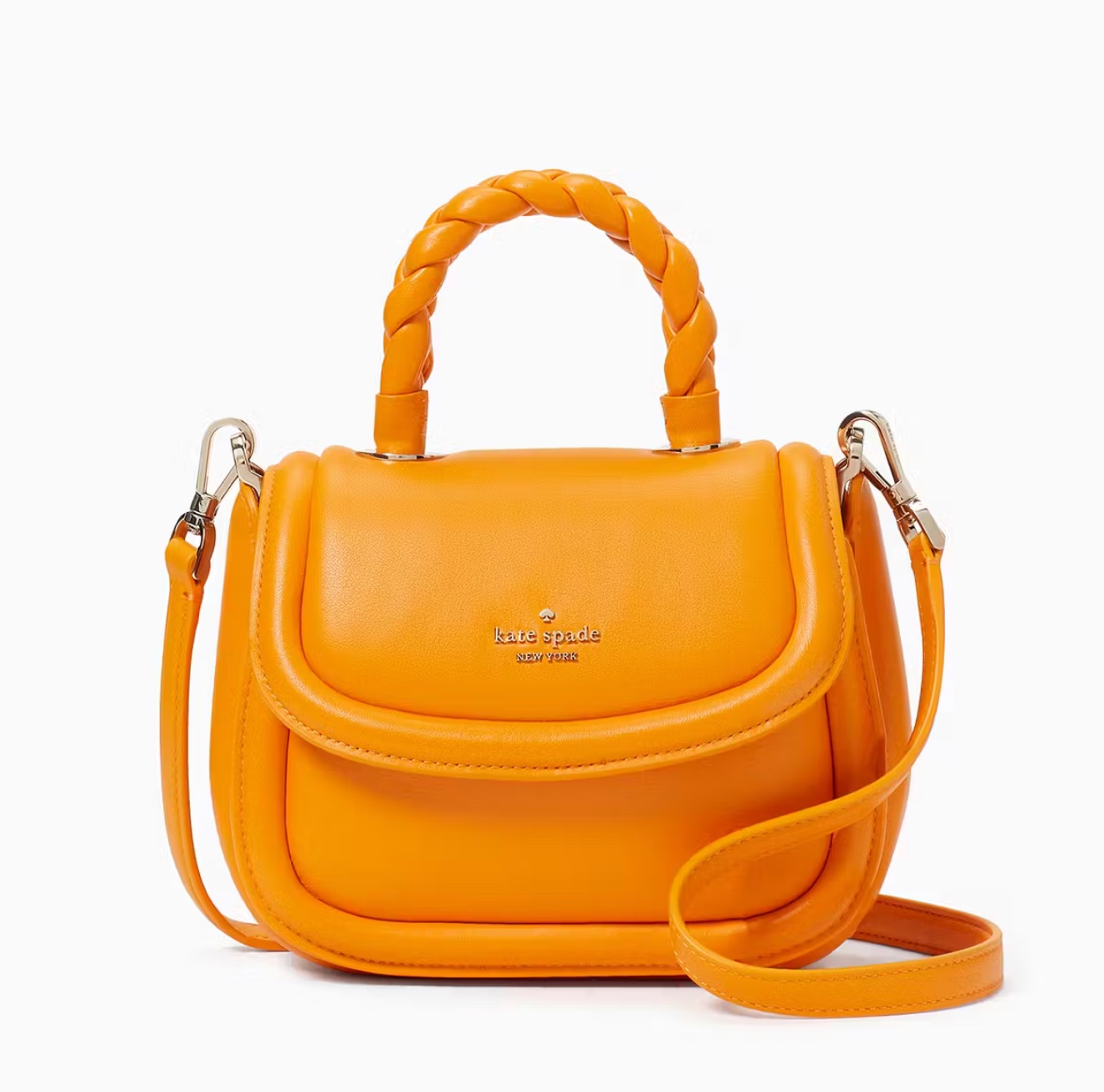 Kate Spade Puffy Top Handle Small Crossbody in Turmeric