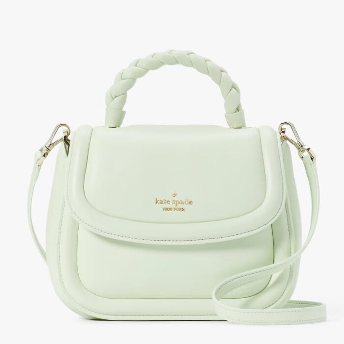 Kate Spade Puffy Top Handle Medium Crossbody in Lime Frost