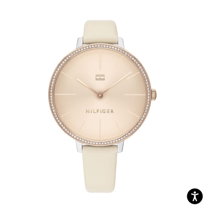 Tommy Hilfiger Kelly Women's Beige Leather Watch 38mm (1782111)