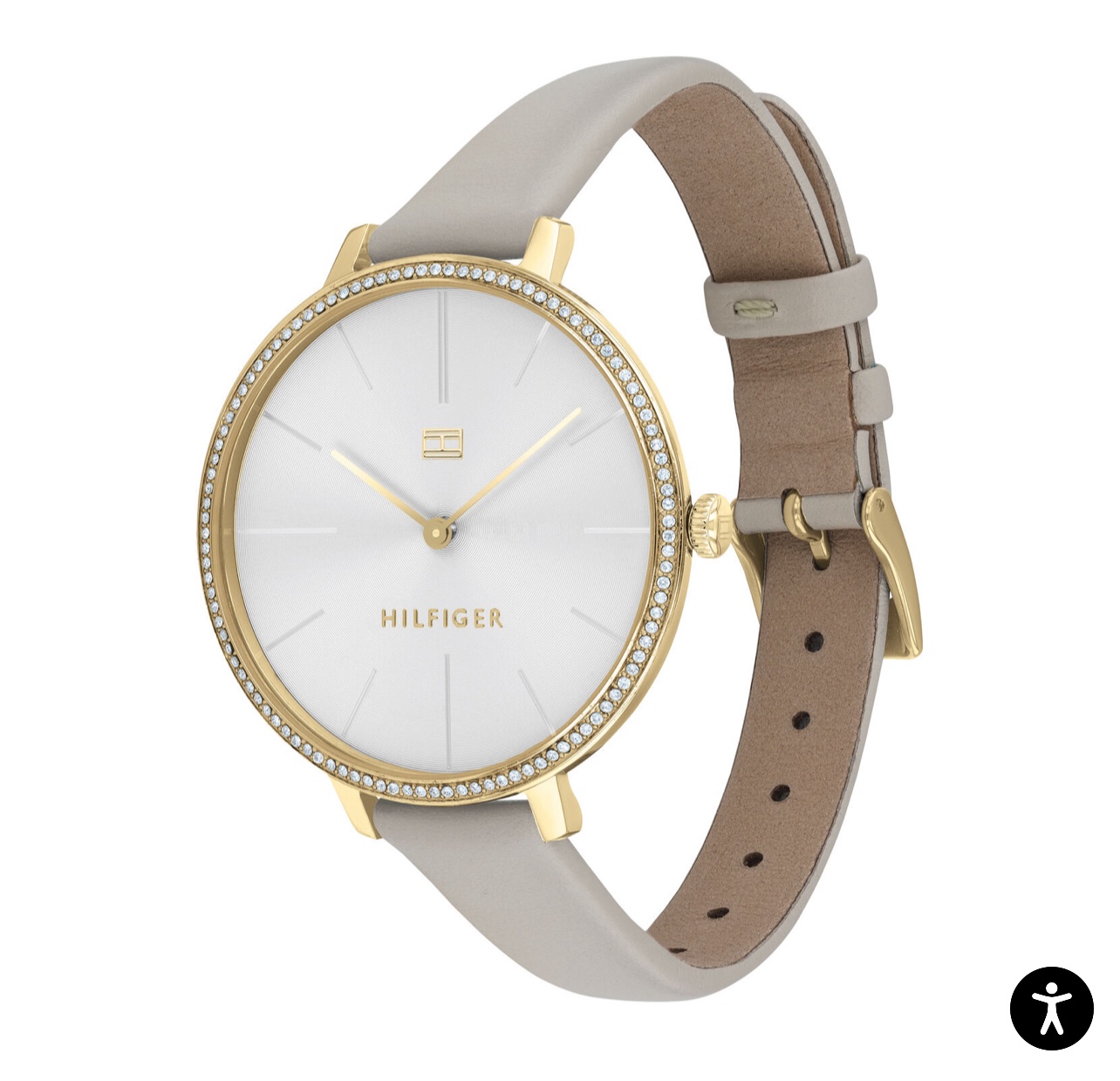 Tommy Hilfiger Kelly Women's Grey Leather Watch 38mm (1782110) - Image 2