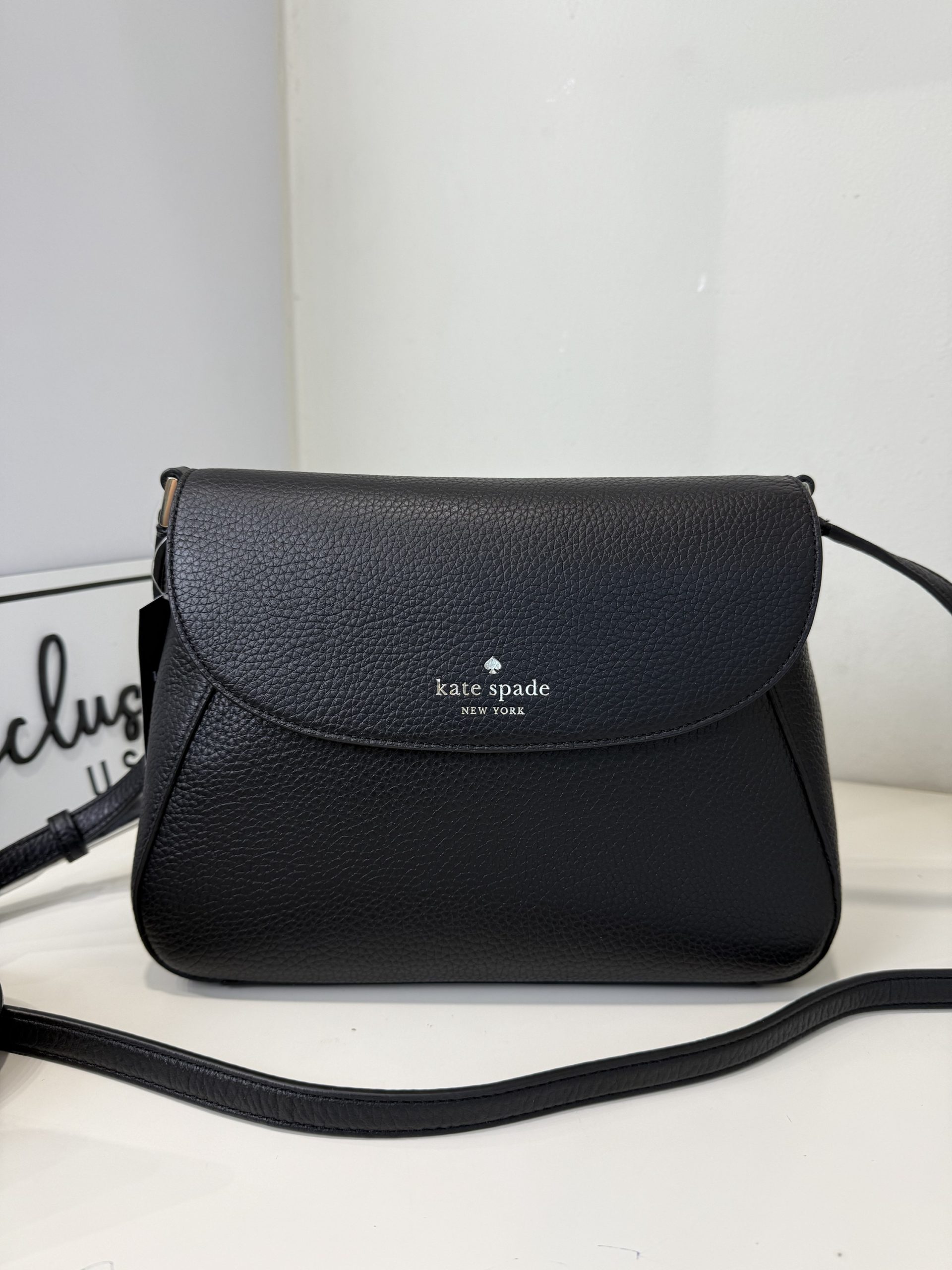 Kate Spade Monica Medium Flap Crossbody in Black