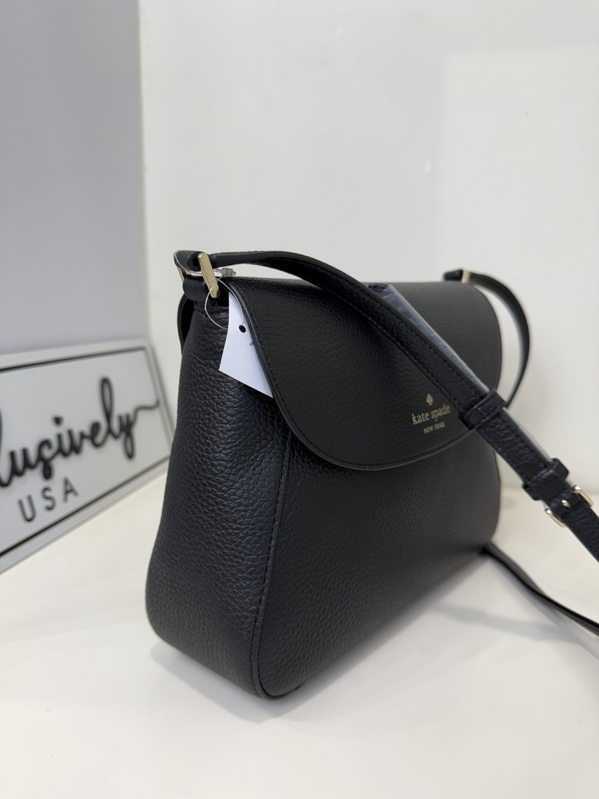 Kate Spade Monica Medium Flap Crossbody in Black - Image 2