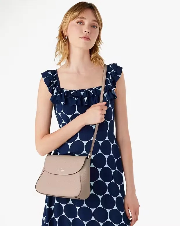 Kate Spade Monica Medium Flap Crossbody in Light Sand - Image 5