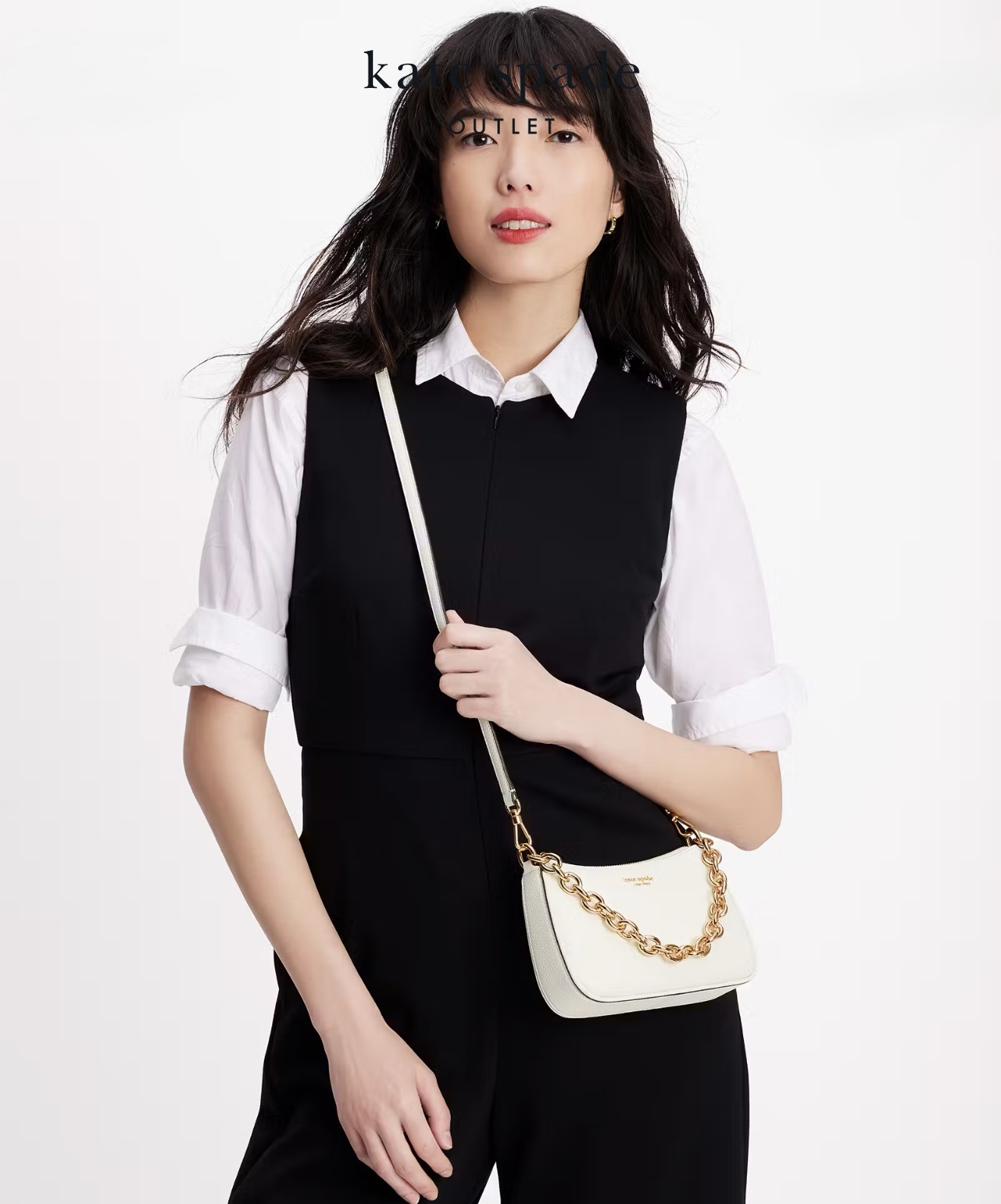 Kate Spade Jolie Small Convertible Crossbody in Parchment (Retail Collection) - Image 8