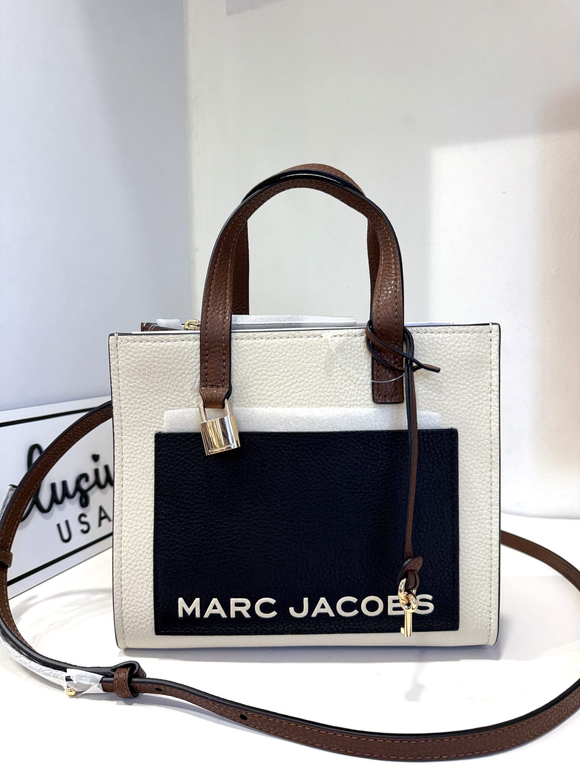 Marc Jacobs Mini Grind Tote Bag in Marshmallow Multi – Exclusively USA