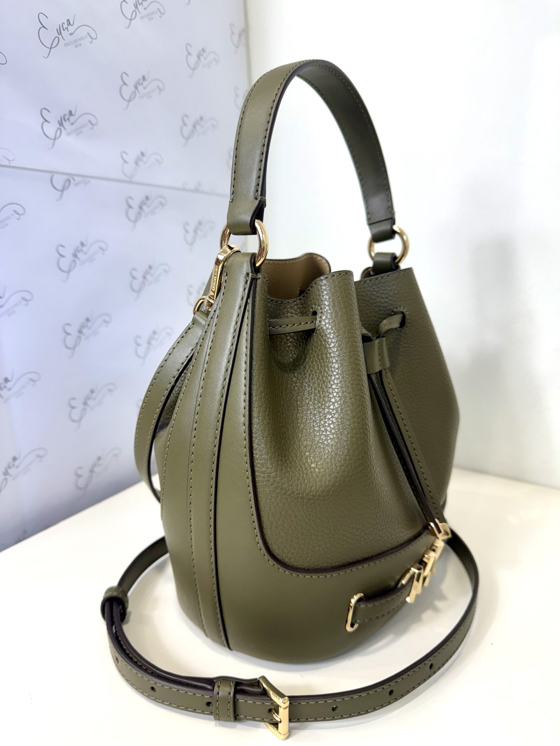 Michael Kors Reed Medium Bucket Messenger in Olive - Image 3