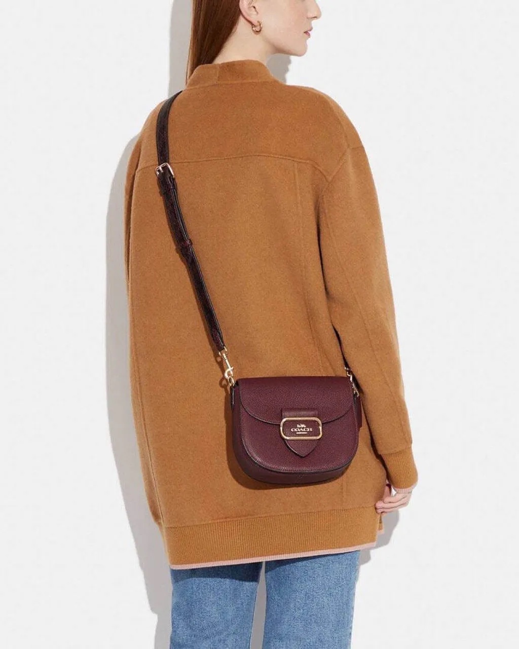 Coach Morgan Saddle Bag Black Cherry Multi - Image 5