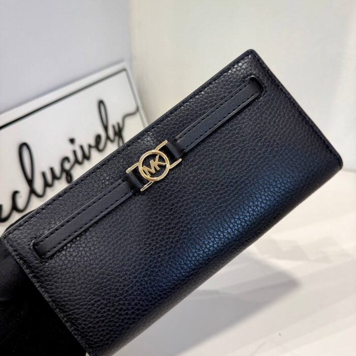 Michael Kors Reed Large Snap Wallet in Black