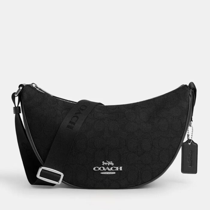 Coach Pace Shoulder Bag in Signature Jacquard Black