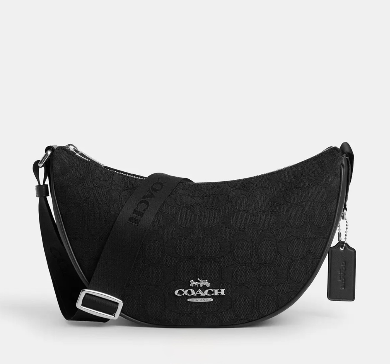 Coach Pace Shoulder Bag in Signature Jacquard Black