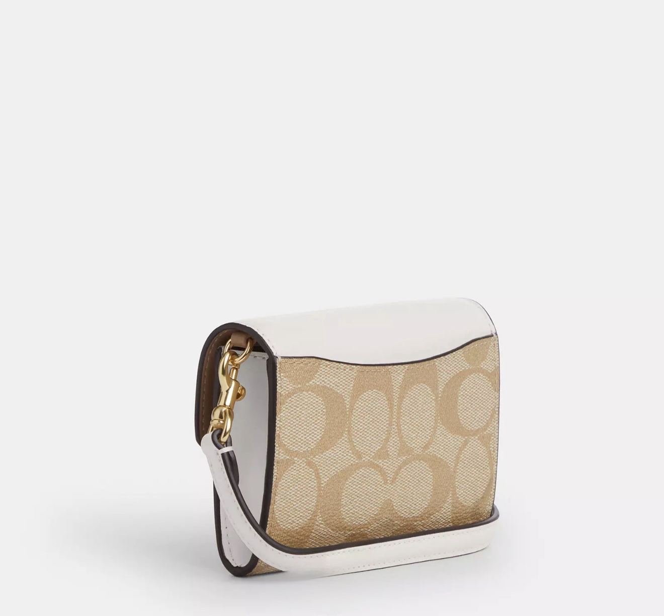 Coach Mini Envelope Wallet With Strap in Signature Light Khaki Chalk - Image 2