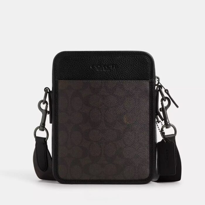 Coach Sullivan Crossbody In Signature Walnut Black