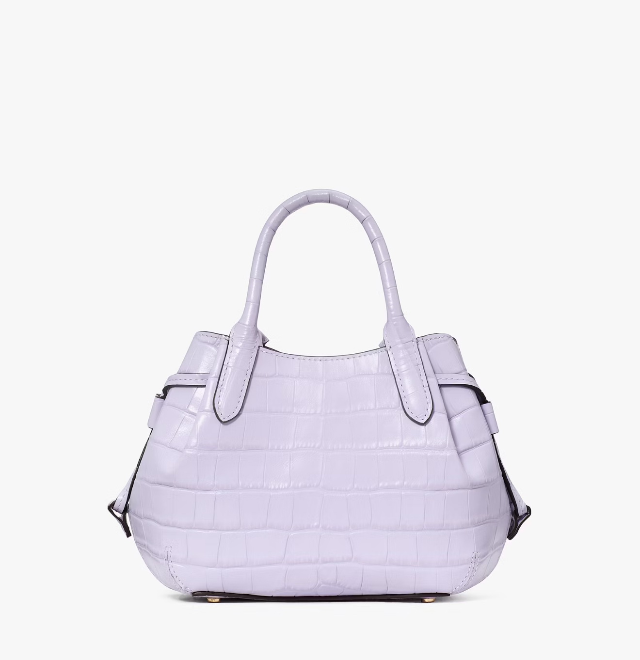 Kate Spade Dumpling Croc Embossed Mini Satchel in Lavender Cream - Image 4