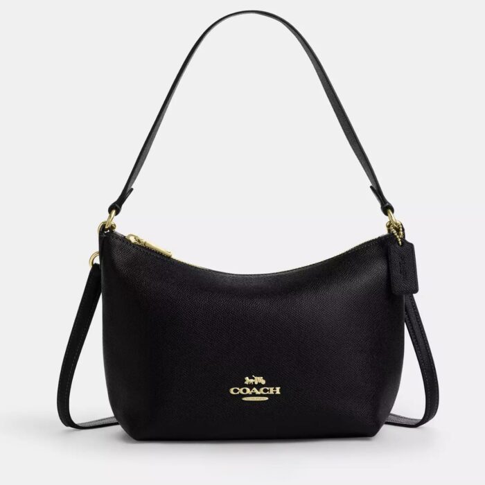 Coach Zip Top Shoulder Bag In Black
