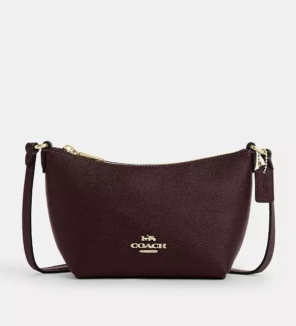 Coach Zip Top Crossbody Bag In Merlot