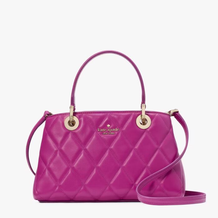 Kate Spade Carey Small Quilted Sullivan Satchel in Baja Rose