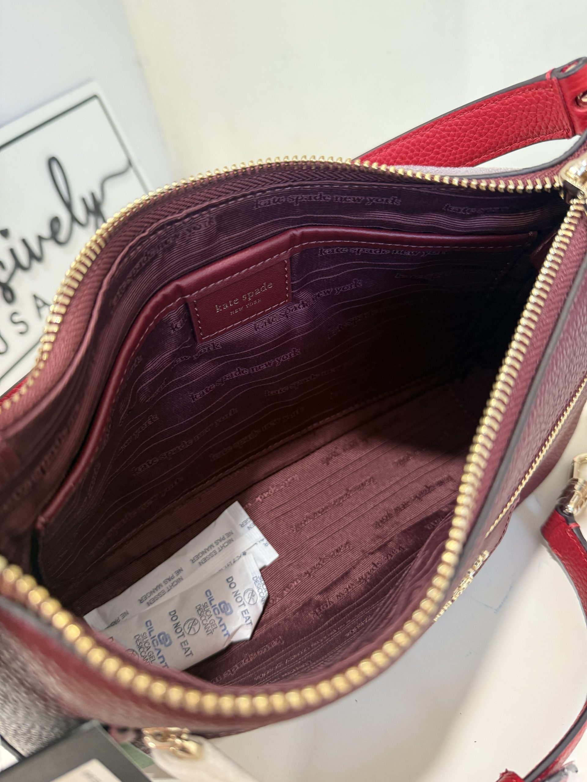 Kate Spade Hudson Convertible Crossbody in Cherry Juice (Retail Collection) - Image 3