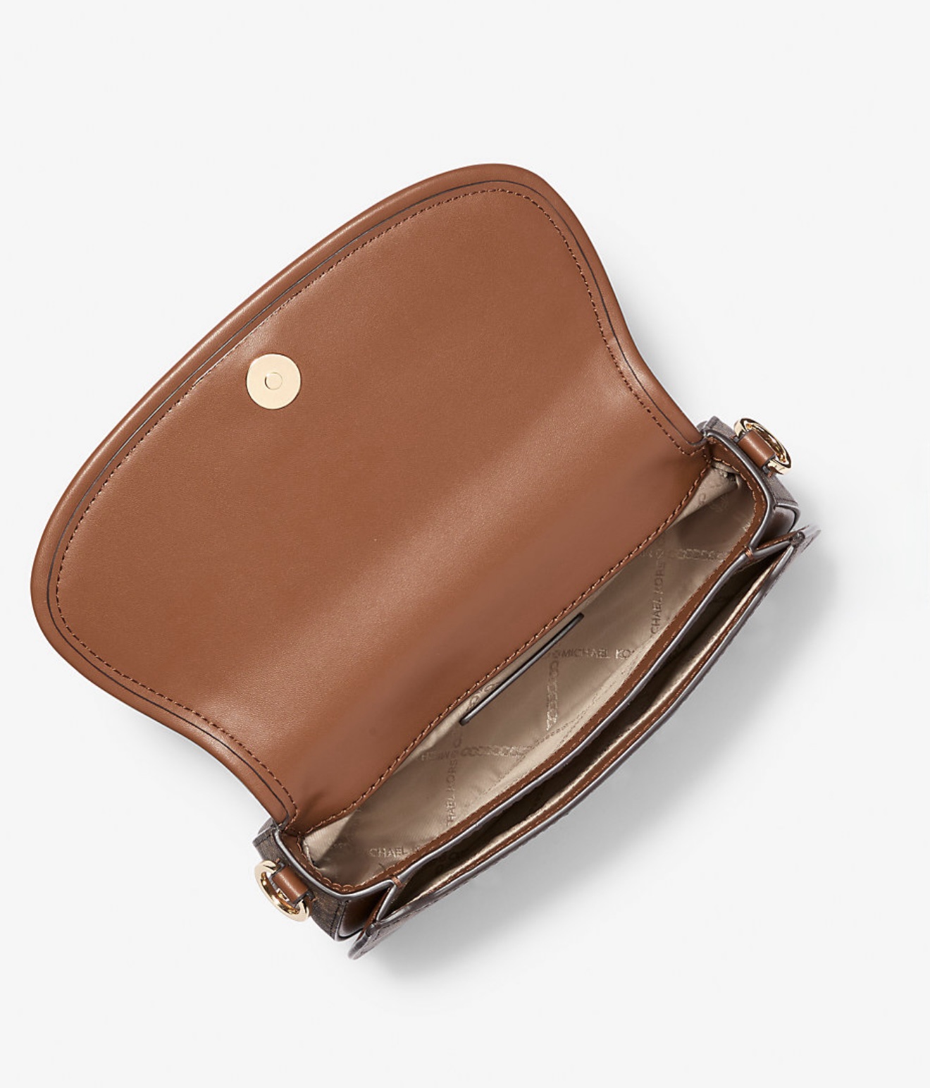 Michael Kors Mila Small Shoulder Bag in Signature Brown (Retail Collection) - Image 3
