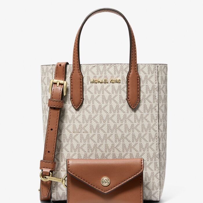 Michael Kors Vincent XS Crossbody Bag With Card Case in Signature Vanilla