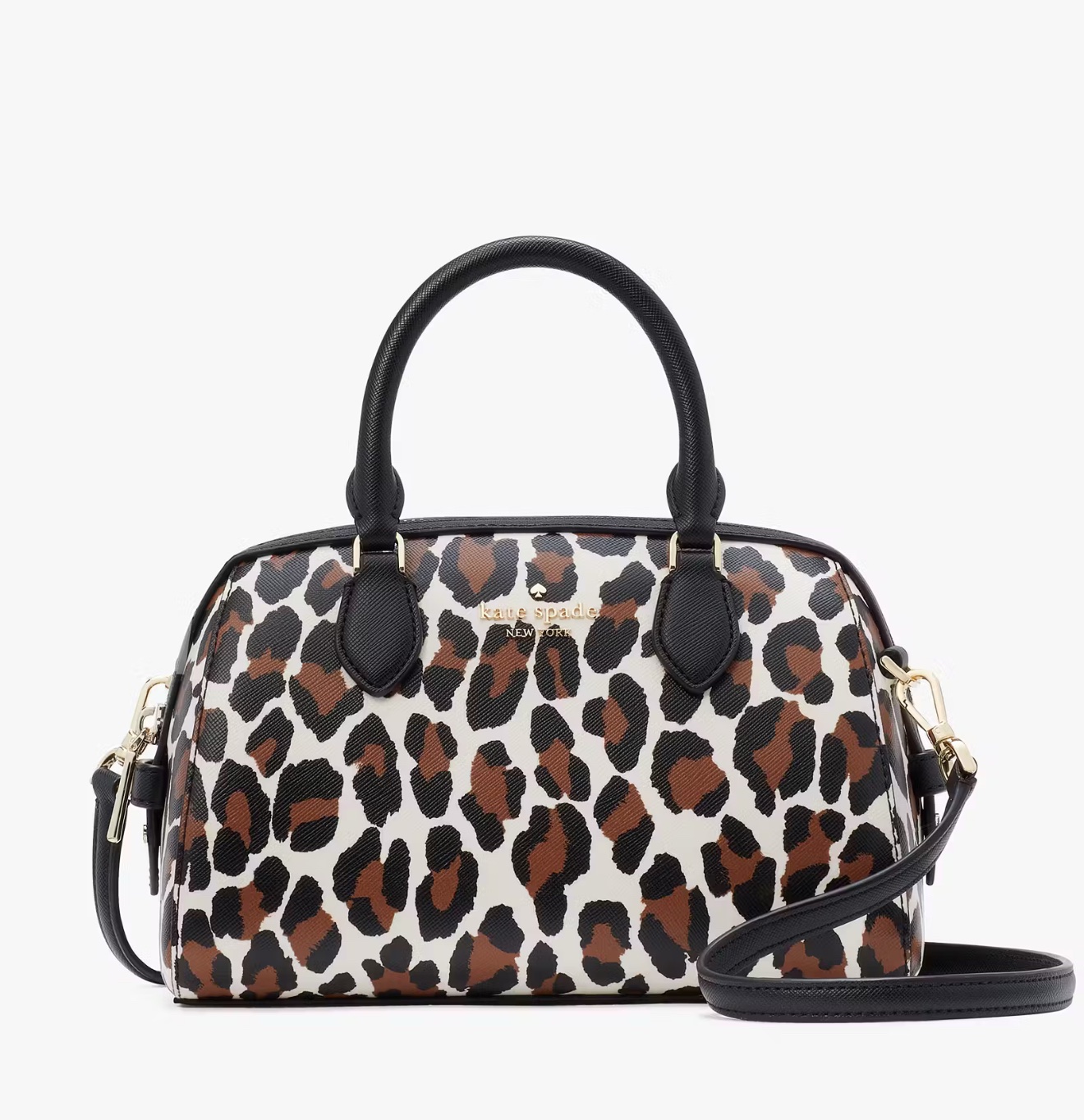 Kate Spade Madison Spotted Leopard Small Duffle Crossbody